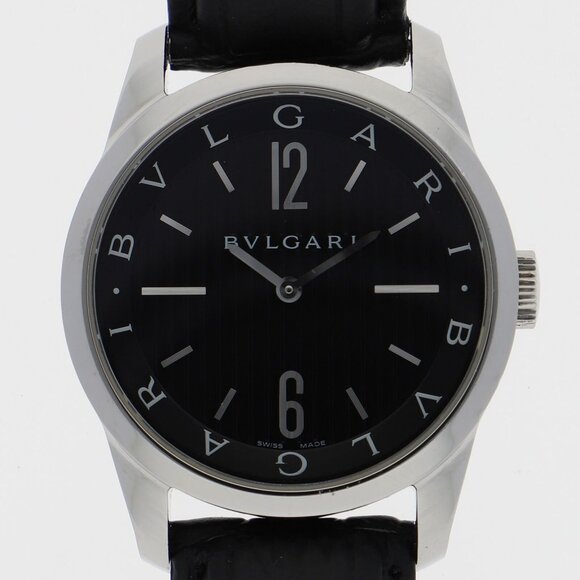 BVLGARI Watches ST37S Stainless Steel/leather Quartz - Picture 1 of 7